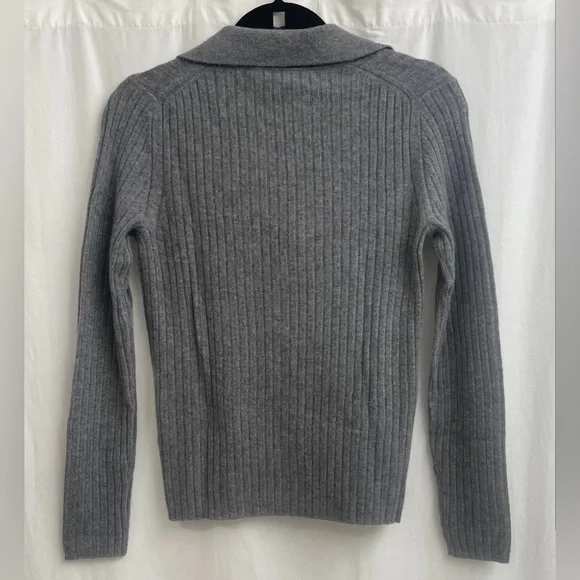 NWT Veronica Beard Grey Melange 100% Cashmere Cardigan Sweater - Size Small